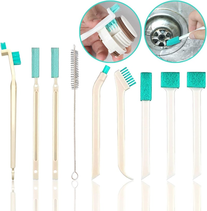 ELEMGULY Small Household Cleaning Brushes by ,18 Pcs Crevice Brush for Hole, Gap, Corner, Space, Micro Crevice Scrub Cleaner Tool for Bottle, Keyboard, Window, Door Track - Image 1